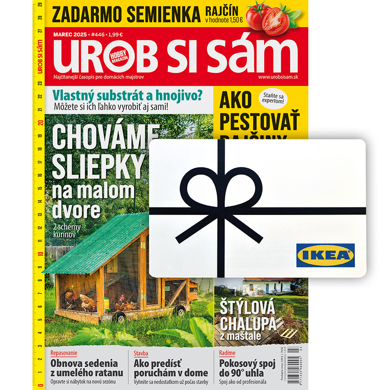 Dvojročné predplatné Urob si sám (so špeciálmi) + 15 € na nákup v IKEA